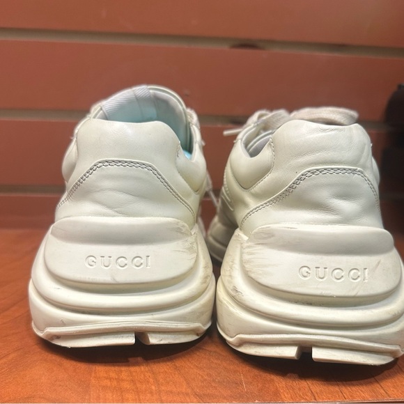 Gucci White Sneakers with Chunky Design and Leather Upper - Picture 5 of 12
